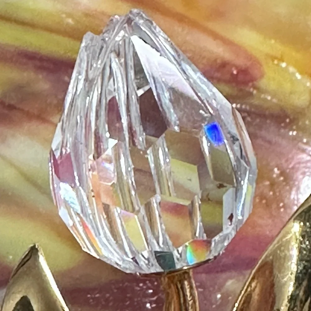 Glass Flower Crystal Brooch 4146 L